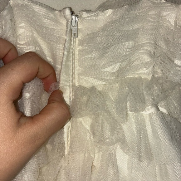 David's Bridal White Kids Dress - Picture 6 of 8